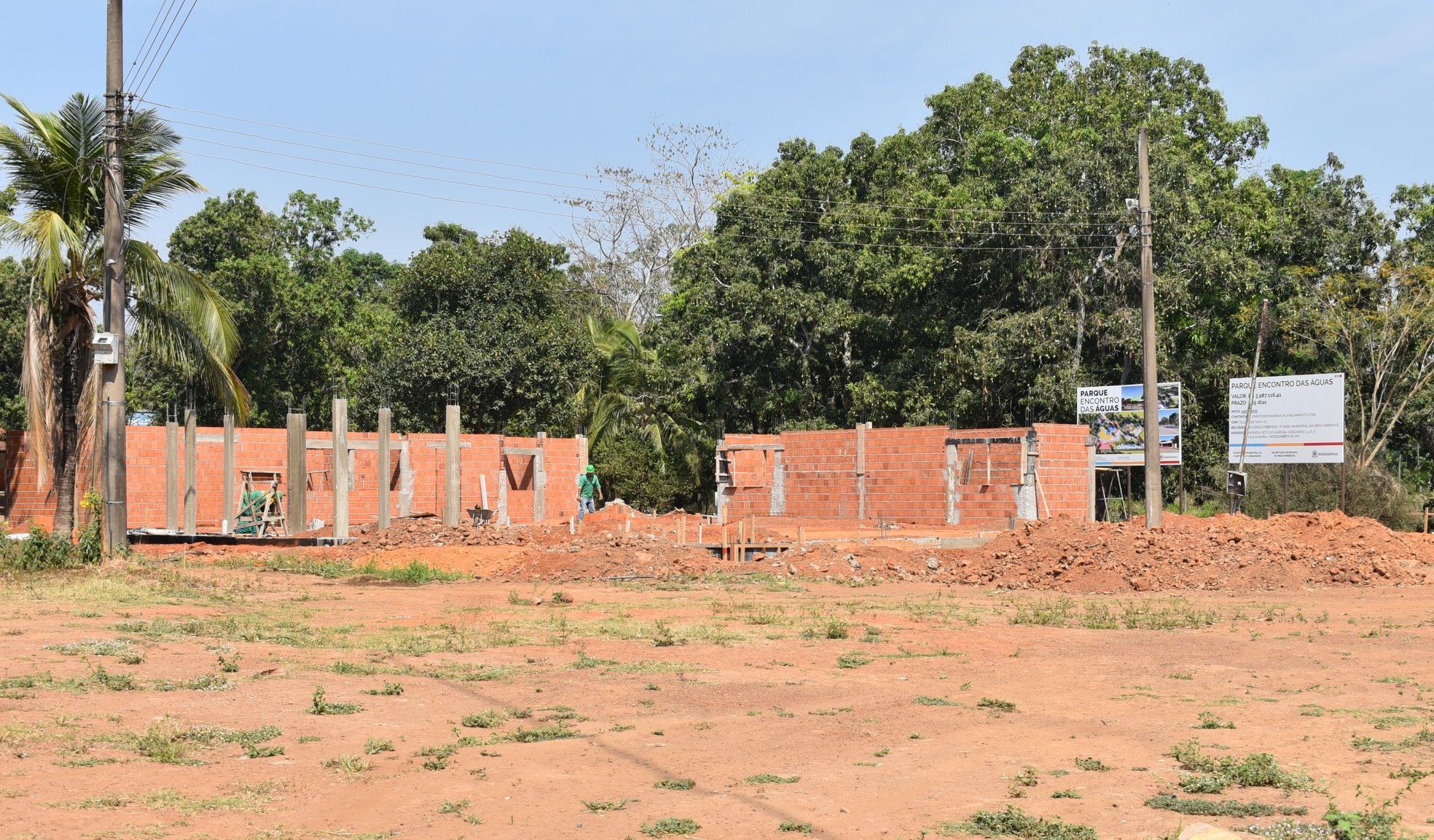 Obras do Parque Encontro das Águas evoluem