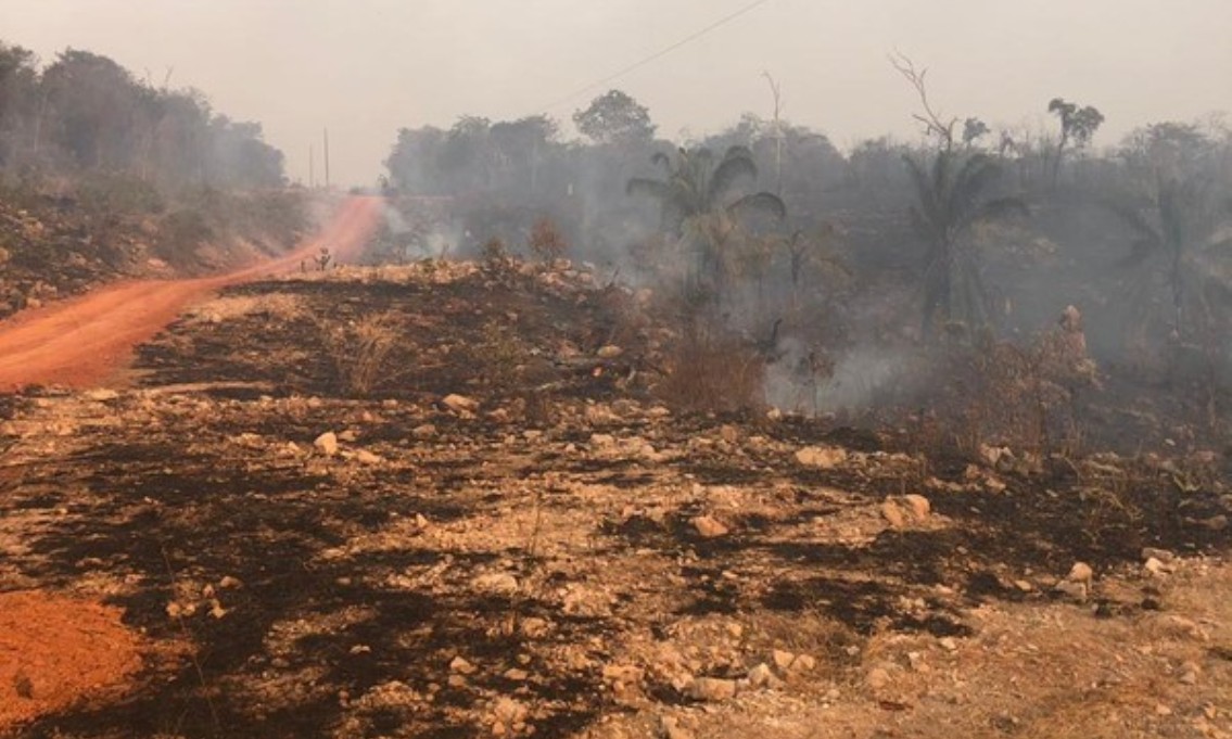 Sitiante põe fogo em entulho, chamas se alastram e destroem cerca de 800 hectares da fazenda vizinha