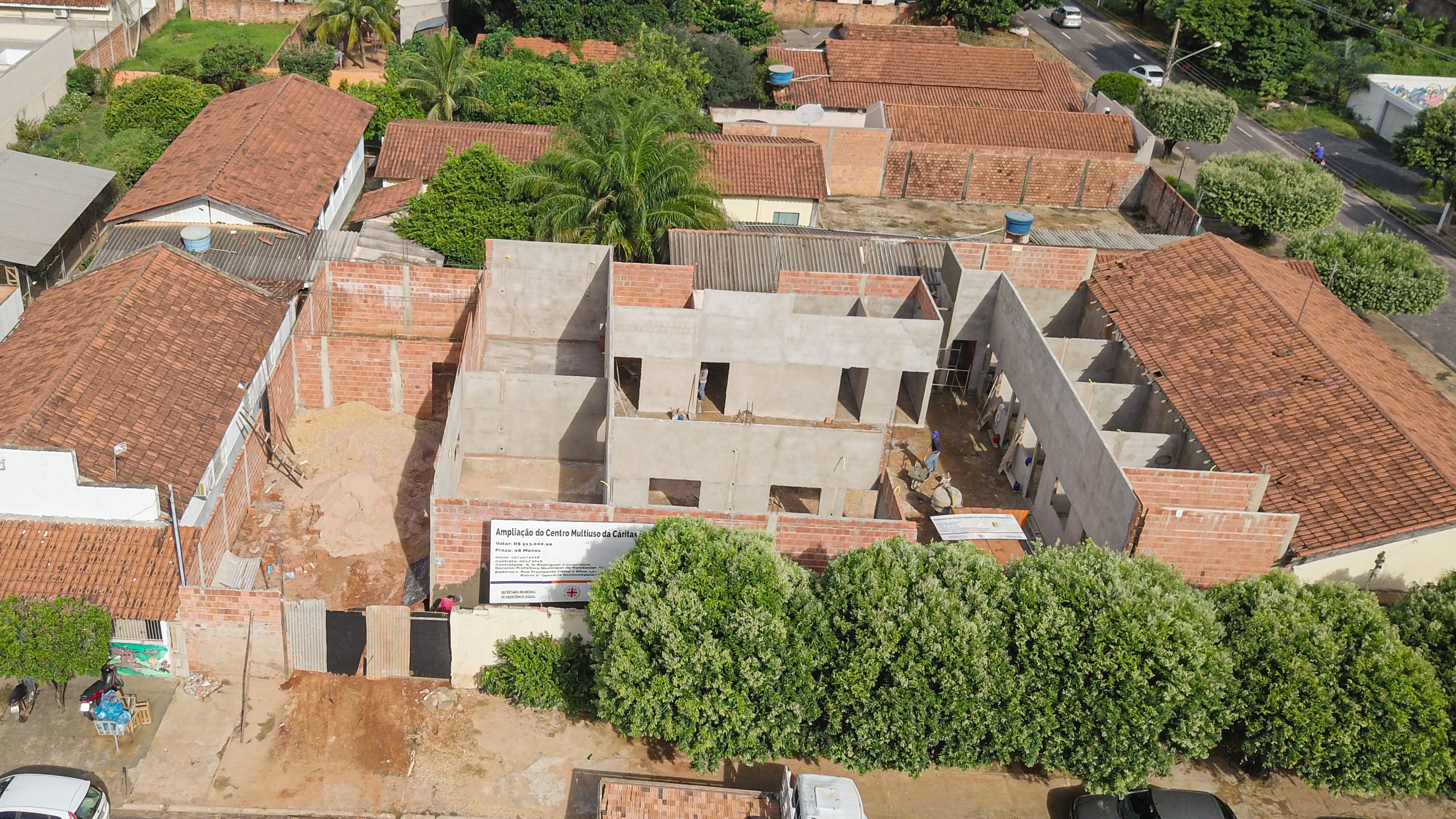 Obras da sede da Cáritas Diocesana seguem em ritmo acelerado