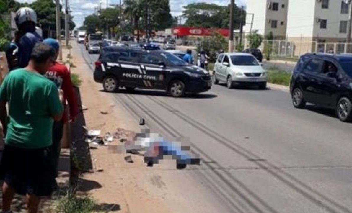 Motociclista tem cabeça e corpo esmagados por ônibus em Cuiabá