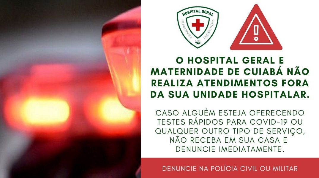 Alerta | Casal usa nome de hospital de Cuiabá para aplicar golpes oferecendo teste rápido de Covid-19