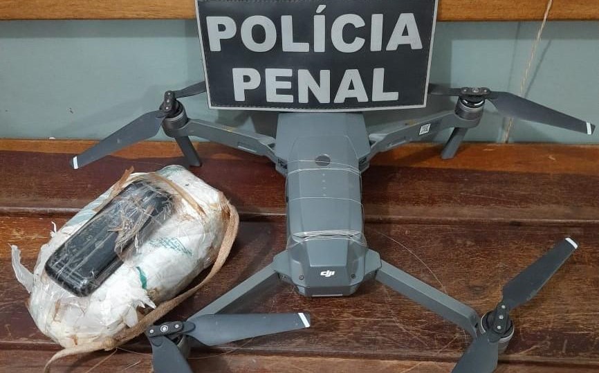 Drone carregado com drogas é apreendido na Mata Grande