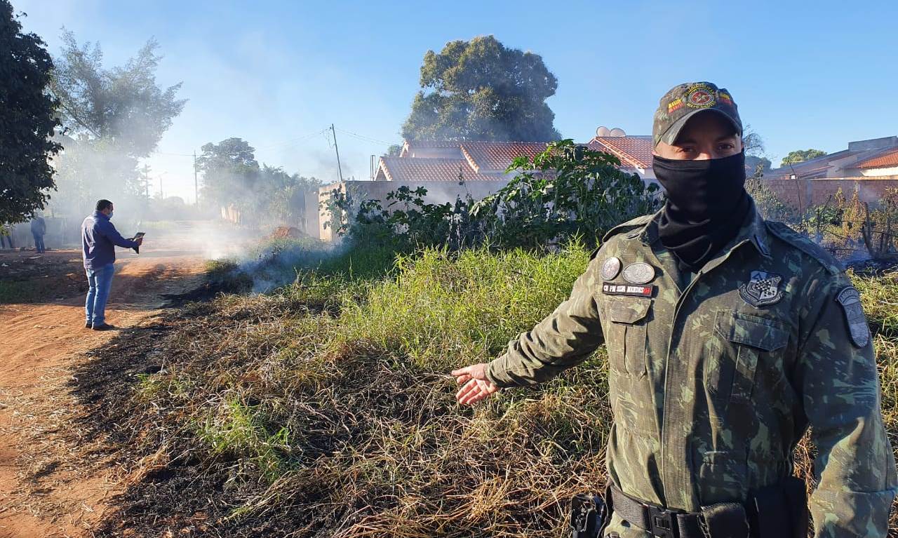 Cáceres | Prefeitura e Juvan flagram crime ambiental de queimada urbana