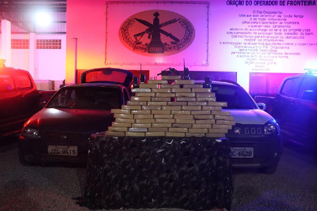 Gefron apreende 66 kg de cocaína em Pontes e Lacerda