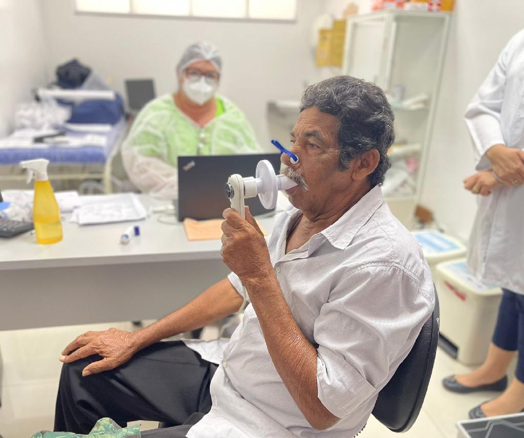 Hospital Estadual Santa Casa atende pacientes em mutirão de espirometria