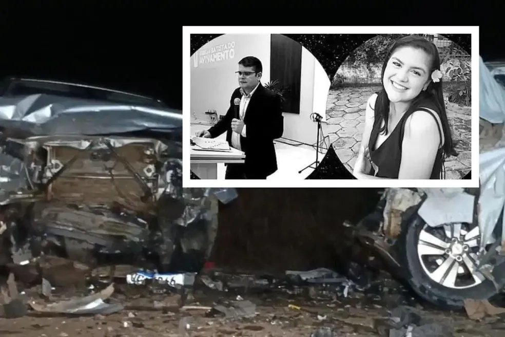 Pastor e grávida de 8 meses morrem em colisão frontal entre carro e caminhonete na BR-163