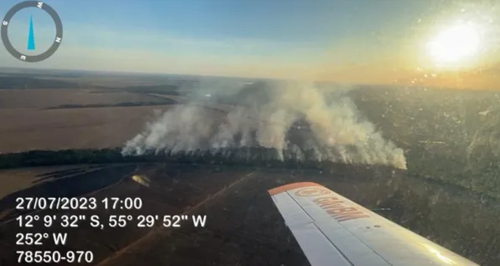 Incêndio atinge propriedade rural nas margens da BR-163 em Vera