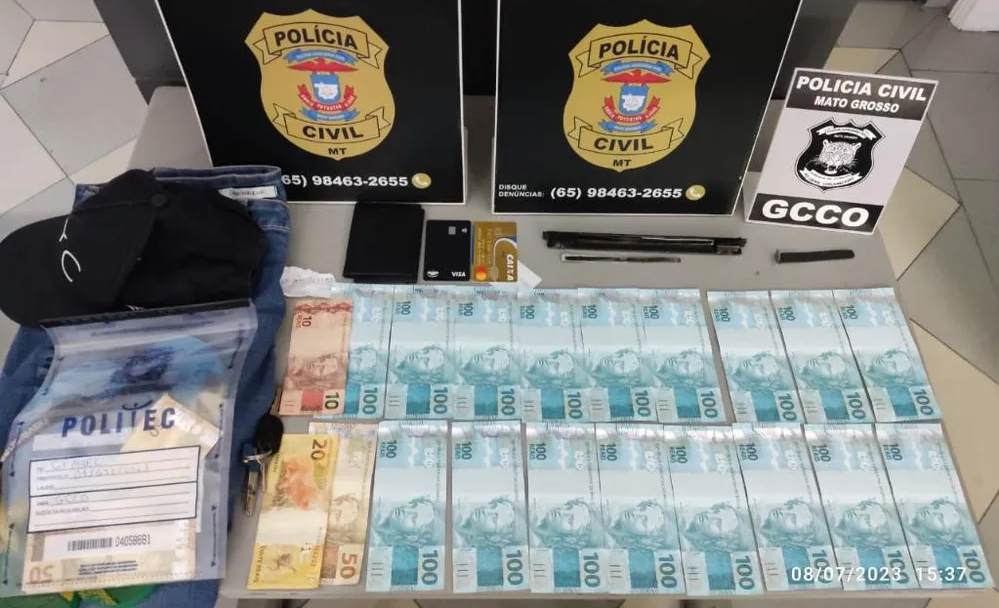 Homem é preso suspeito de sacar dinheiro de clientes por meio de golpe em bancos em Cuiabá