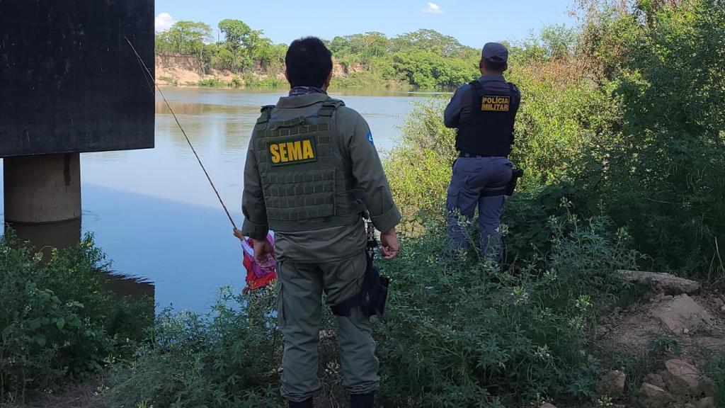 Sema-MT apreende redes de pesca predatória durante fiscalização nos Rios Cuiabá e Manso