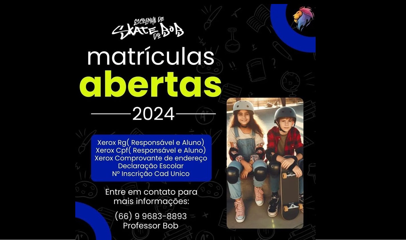 Rumo apoia projeto de aulas de skate gratuitas para crianças e adolescentes de Rondonópolis