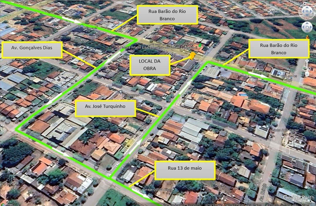 Rondonópolis | Rua Rio Branco, no Monte Líbano, é interditada para construção de faixa elevada