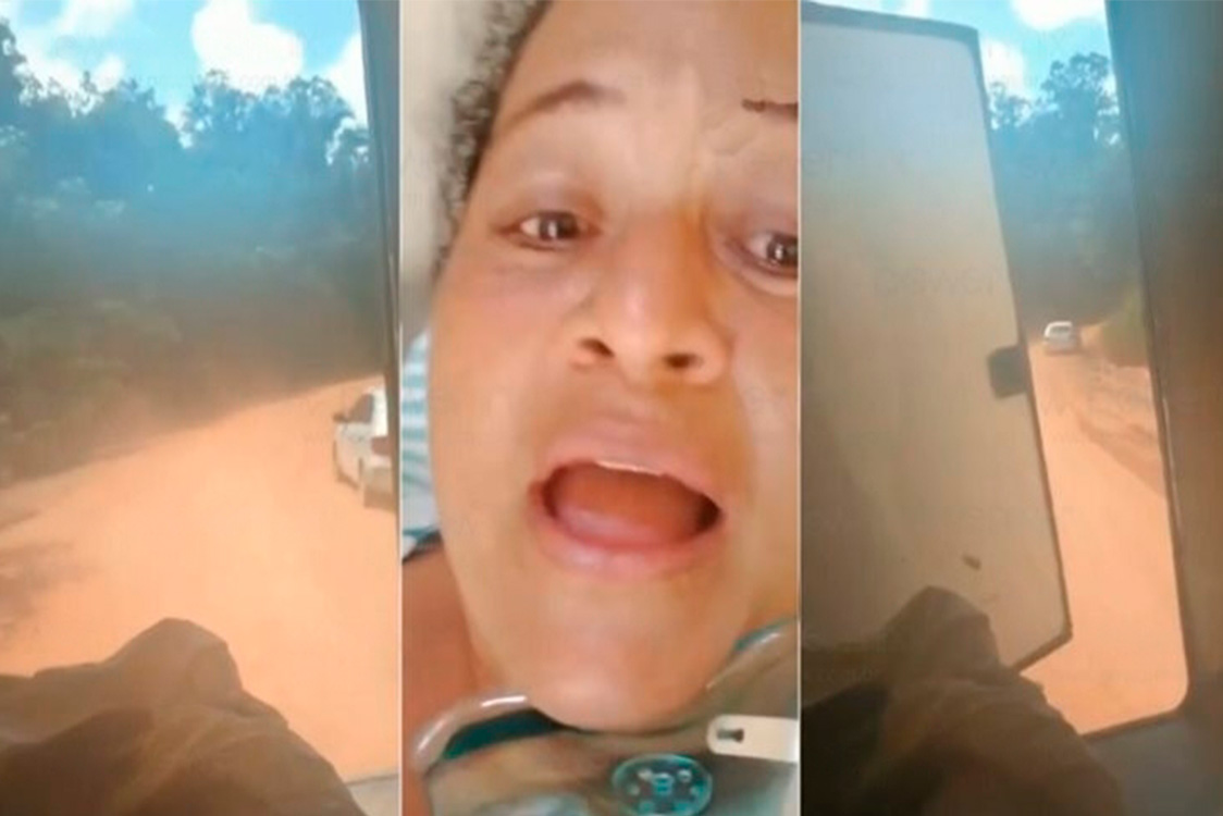 Paciente grava vídeo em ambulância com portas abertas durante transporte entre cidades; veja vídeo