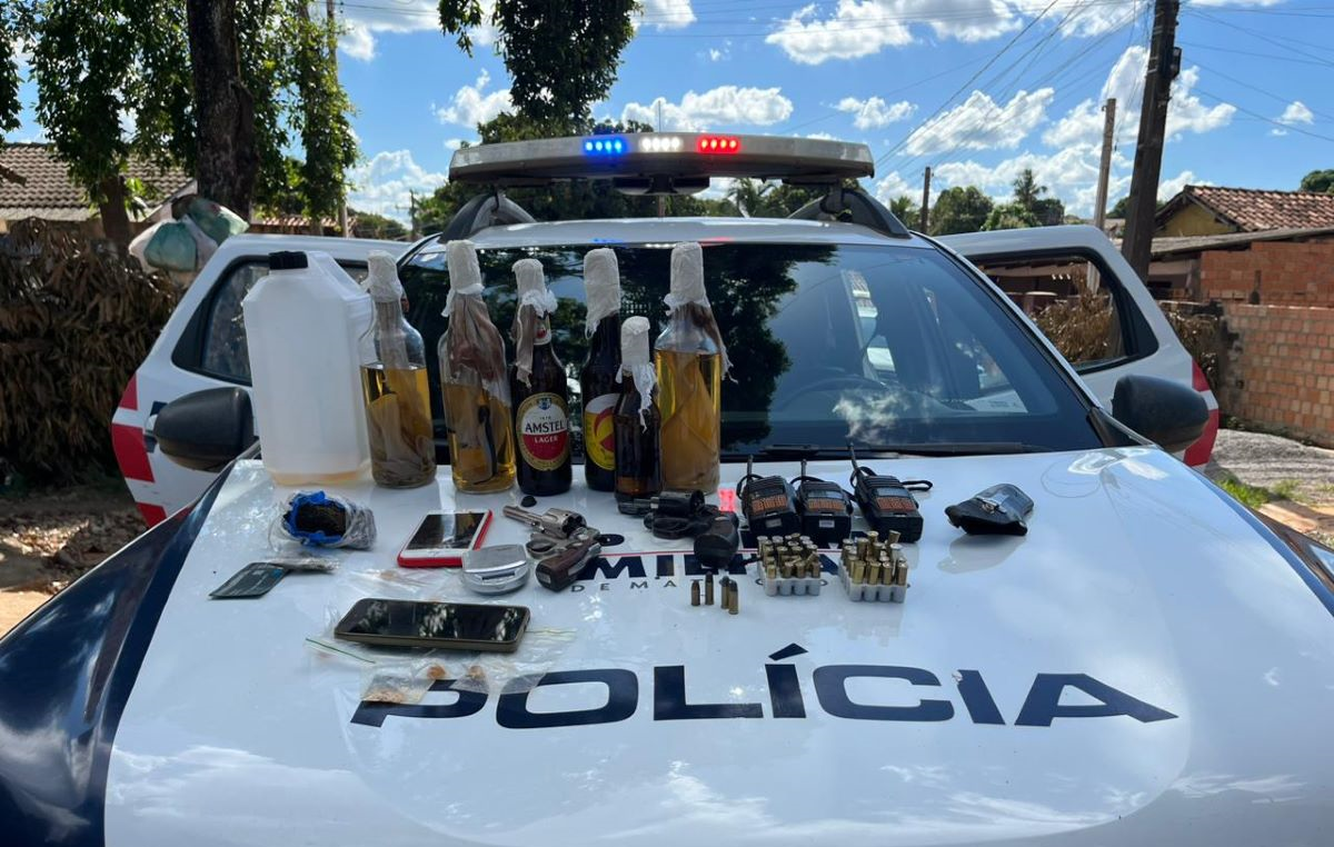 Sorriso | Polícia Militar prende homem e apreende adolescente com armas e artefatos explosivos