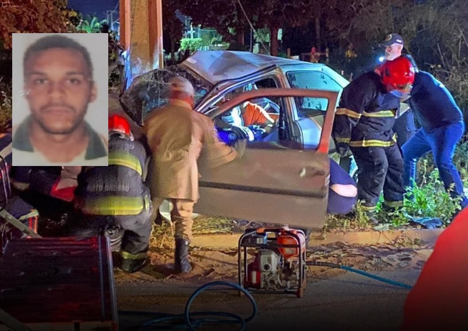 Rondonópolis | Jovem morre eletrocutado após carro bater em poste