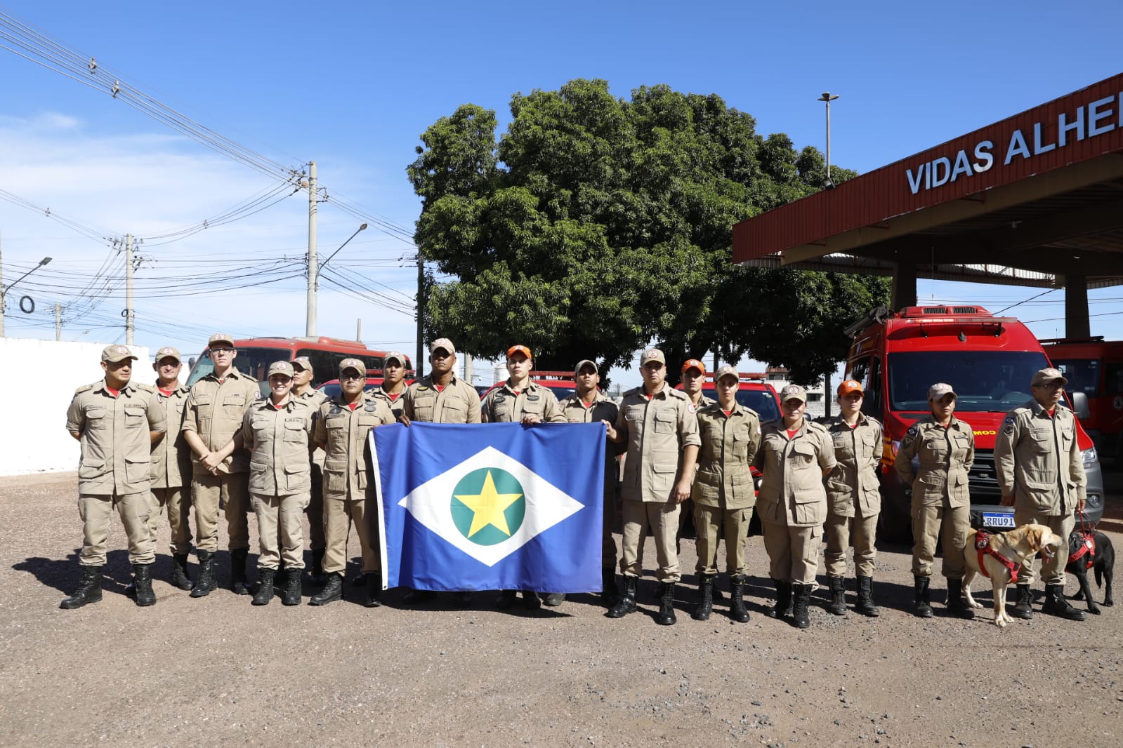 Bombeiros e cães farejadores de MT iniciam operações no Rio Grande do Sul na segunda-feira (06)