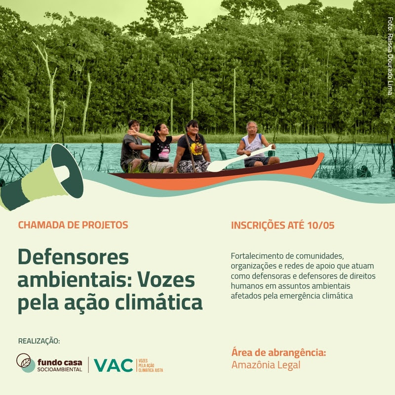 Última semana para defensores ambientais se inscreverem no Programa VAC