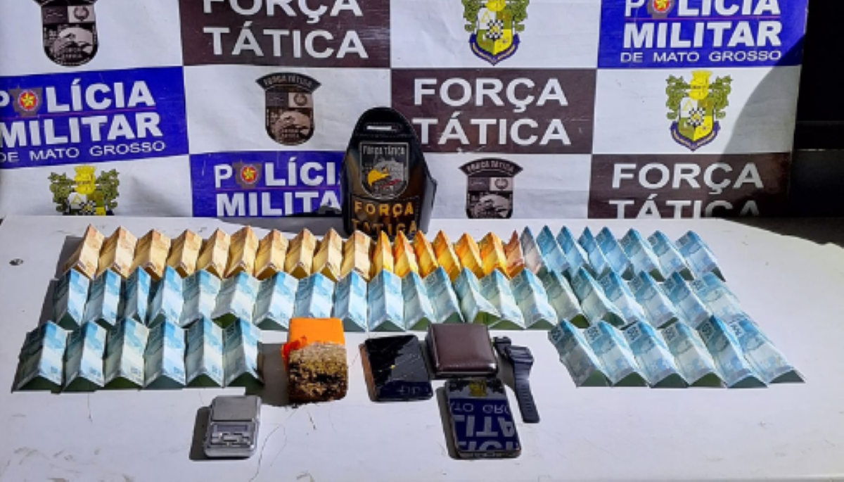 Rondonópolis | Força Tática prende homem com maconha e R$ 4,7 mil em dinheiro de tráfico de drogas