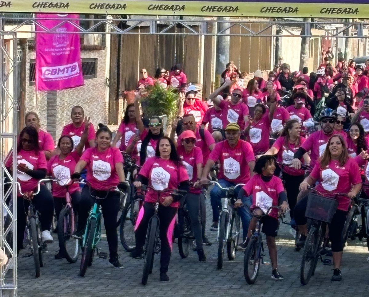 Passeio Ciclístico Pedal da Mulher reuniu 780 pessoas em Cubatão