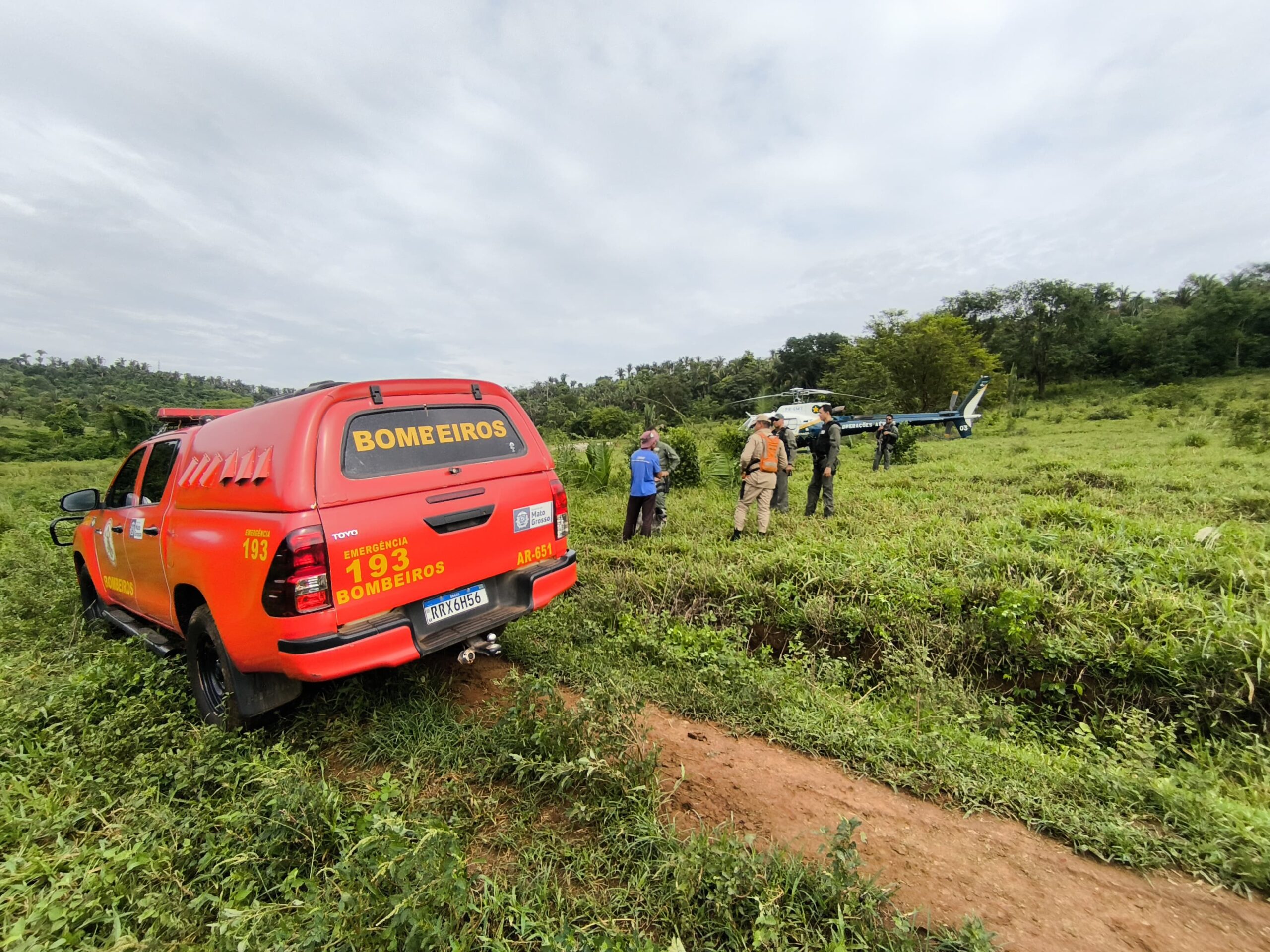 Bombeiros resgatam mulher que ficou seis dias perdida em área de mata em Jaciara